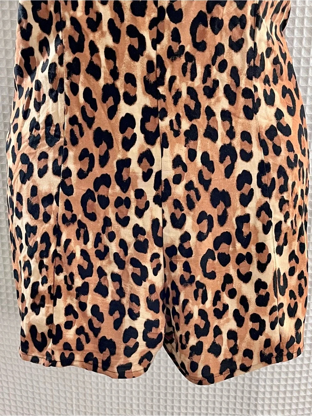 silence + noise Leopard Print Cami Romper in Brown and Black size small